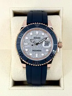 NEW 2025 ROLEX YACHT-MASTER 40MM 126655 ROSE GOLD DIAMOND PAVED DIAL