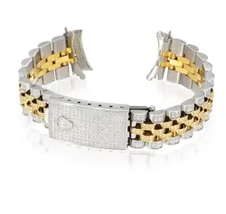 ROLEX DATEJUST 2-TONE YELLOW 4.5CTW REAL DIAMOND JUBILEE 36MM WATCH BRACELET