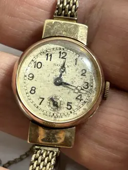 ROLEX 9KT GOLD 15 JEWELS LADIES MECHANICAL WATCH