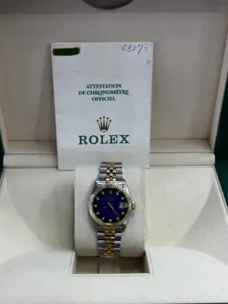 BRACELET-FLUTED BEZEL-BLUE