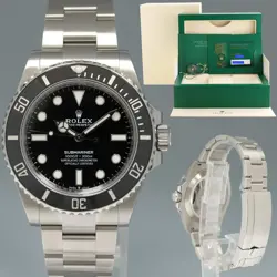 2024 NEW PAPERS ROLEX 124060LN SUBMARINER 41MM BLACK CERAMIC NO DATE WATCH BOX
