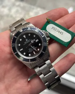 ROLEX SEA-DWELLER 16600 SILVER OYSTER BRACELET WITH BLACK BEZEL P SERIAL