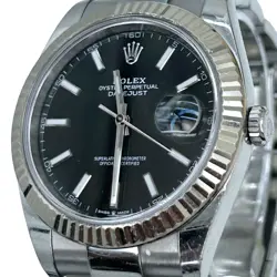 ROLEX 126334 DATEJUST 41MM BLACK STICK DIAL BOX, 2020 CARD HANG TAGS-COMPLETE