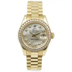 ROLEX DATEJUST 26MM 179178 18K YELLOW GOLD & DIAMOND BEZEL BOX & BOOK CIRCA 2005