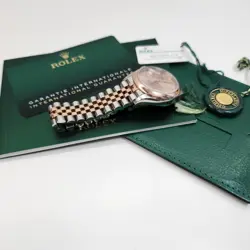 FULL STICKERS 2025 ROLEX DATEJUST 31 MM STEEL 18K EVEROSE GOLD WATCH 278241