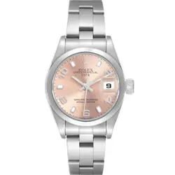 ROLEX DATE 26 SALMON DIAL STEEL AUTOMATIC LADIES WATCH 79160 BOX PAPERS