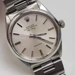 ROLEX OYSTER PERPETUAL AIR KING PRECISION 34 MM RARE CREAM DIAL WATCH 5500 1981
