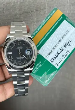 PAPERS 2017 Rolex Datejust II 116300 Black Wimbledon Oyster 41mm
