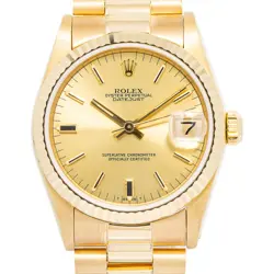 ROLEX DATEJUST 68278 18K YELLOW GOLD PRESIDENT CHAMPAGNE DIAL AUTO UNISEX 31MM