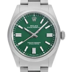 ROLEX OYSTER PERPETUAL 134300 GREEN RANDOM NUMBER SECOND HAND MENS