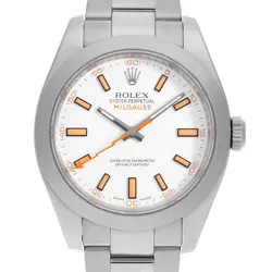 ROLEX MILGAUSS 116400 WHITE M NUMBER SECOND HAND MENS