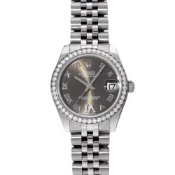 ROLEX DATEJUST 31 178384 BROWN WATCH 676813