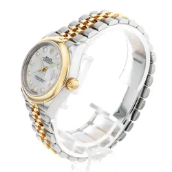 ROLEX DATEJUST 10P DIAMOND 279163NG WHITE SHELL 5 ROW JUBILEE 925315