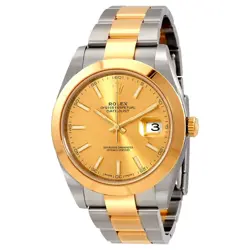 ROLEX DATEJUST 41 CHAMPAGNE DIAL STEEL AND 18K YELLOW GOLD OYSTER MEN'S WATCH