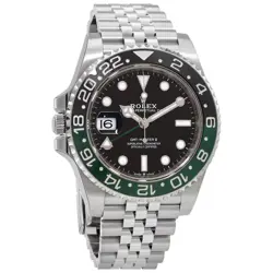 ROLEX GMT-MASTER II LEFTY AUTOMATIC BLACK DIAL MEN'S JUBILEE SPRITE BEZEL WATCH
