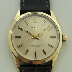 ROLEX OYSTER PERPETUAL 1024 34MM GOLD CAPPED MENS AUTOMATIC 1970S VINTAGE RA545B