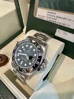 2010 ROLEX GMT-MASTER II 116710LN COMPLETE SET MINT CONDITION ROLEX  WARRANTY