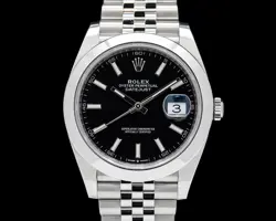 ROLEX 126300 DATEJUST 41MM JUBILEE SS BLACK DIAL
