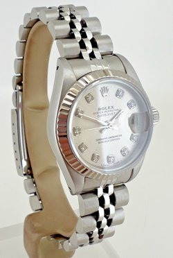 ROLEX OYSTER DATEJUST LADIES WATCH DIAMOND DIAL 18CT 69174 26MM  1990