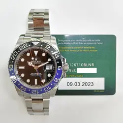 2023 ROLEX GMT-MASTER II 'BATMAN', 126710BLNR, STEEL, BLUE & BLACK BEZEL, OYS...