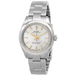 ROLEX OYSTER PERPETUAL 28 AUTOMATIC CHRONOMETER SILVER DIAL LADIES WATCH
