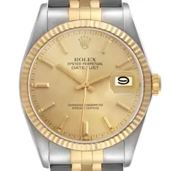 ROLEX DATEJUST STEEL YELLOW GOLD VINTAGE MENS AUTOMATIC WATCH 16013