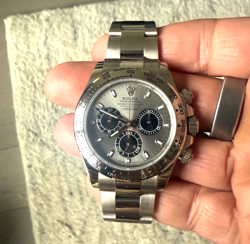 ROLEX DAYTONA COSMOGRAPH GHOST SILVER 18K WHITE GOLD WATCH 116509