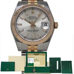 ROLEX 178271 DATEJUST 31MM STEEL ROSE GOLD JUBILEE FLUTED AUTOMATIC 2021 #2315-1