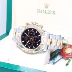 Rolex 40mm Black Indexes 2 Tone Daytona REF: 116523 (2005)