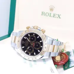 Rolex 40mm Black Indexes 2 Tone Daytona REF: 116523 (2005)
