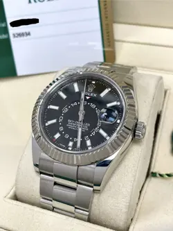 ROLEX SKY DWELLER BLACK DIAL OYSTER BRACELET BOX AND CARD 2020