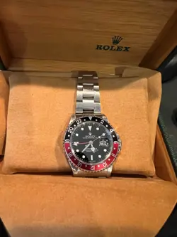 Rolex GMT-Master RED/BLACK II 16710 40MM  Steel 3185 Oyster Band Coke Vintage