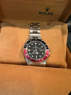Rolex GMT-Master RED/BLACK II 16710 40MM  Steel 3185 Oyster Band Coke Vintage