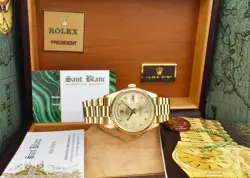 ROLEX 36mm 18kt Gold Day Date President Champagne Stick Model 18038 SANT BLANC