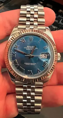 ROLEX 126334 41MM SS/WG DATEJUST BLUE DIAL JUBILEE BAND OYSTER PERPETUAL 2020