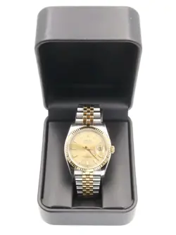 ROLEX MODERN DATEJUST 116233 CHAMPAGNE INDEX DIAL STEEL & YELLOW GOLD WRISTWATCH