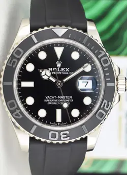 ROLEX - 18kt White Gold Yachtmaster 42mm Oysterflex Strap 226659 - SANT BLANC