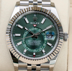 ROLEX SKY-DWELLER GREEN DIAL JUBILEE 2025 42MM AUTOMATIC COMPLETE SET - 336934