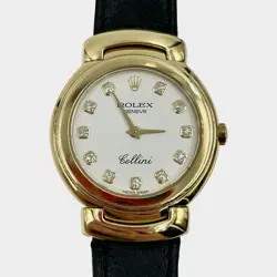 ROLEX CELLINI 18K YELLOW GOLD W/ FACTORY DIAMOND DIAL 25MM