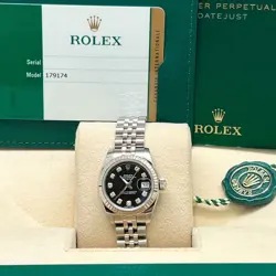 ROLEX 179174 LADY-DATEJUST 26MM STEEL BLACK DIAMOND JUBILEE-2017