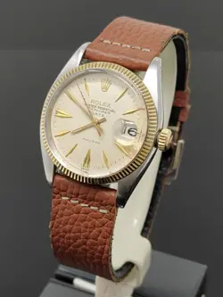 ROLEX EXPLORER DATE 5701 GOLD FLUTED BEZEL CANADIAN  1960