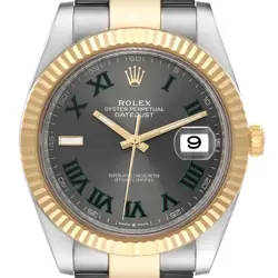 ROLEX DATEJUST 41 STEEL YELLOW GOLD WIMBLEDON MENS WATCH 126333 BOX CARD