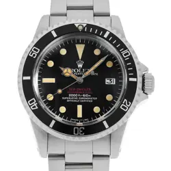 ROLEX SEA-DWELLER 1665 BLACK ALL TRITIUM MARK 4 CLOSE 6 STRAIGHT LOGO 40 NUM...