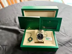 NEW 2025 UNWORN ROLEX AIR-KING 126900 SILVER OYSTER BRACELET WITH SILVER BEZEL