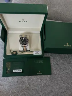 2025 ROLEX SUBMARINER DATE 18K GOLD STEEL NEW BLACK DIAL 41MM TWO TONE 126613LN