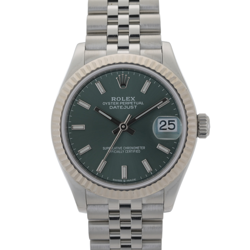 ROLEX DATEJUST MID SIZE 278274 GREEN DIAL 31MM AUTOMATIC WATCH + BOX & PAPERS