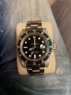 ROLEX MENS WATCH  OYSTER PERPETUAL DATE WITH BAG , BOX AND ALL ITS PAPERS