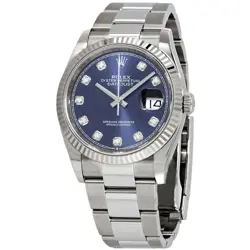 ROLEX DATEJUST 36 AUTOMATIC BLUE DIAMOND DIAL OYSTER WATCH 126234BLDO
