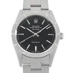 ROLEX AIR KING 14010M BLACK BAR K NUMBER SECOND HAND MENS