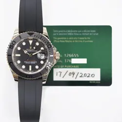 2020 ROLEX YACHT-MASTER 40, 126655, ROSE GOLD, INTENSE BLACK DIAL, OYSTERFLEX...